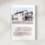 Personalised House Portrait With Colour Block Quote, thumbnail 2 of 5