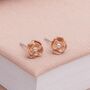 7mm Rose Gold Plated Sterling Silver Poppy Stud Earrings, thumbnail 1 of 3