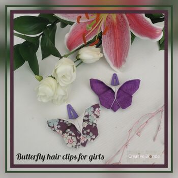 Hair Clip, Little Girl Butterfly Hair Slide, 3 of 12