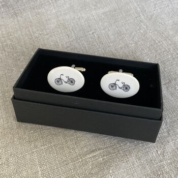 Bicycle Cufflinks ~ Ceramic, 2 of 5