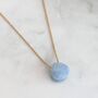 Blue Opal Teardrop October Birthstone Necklace, Gold, thumbnail 4 of 6