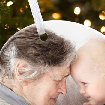 Your Favourite Photo Ceramic Disc Hanging Decoration Bauble + Gift Box, 4 of 6