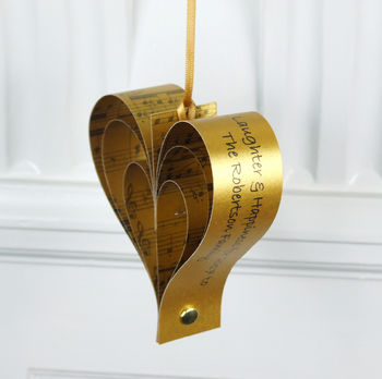 Gold Or Silver Personalised Heart Decoration, 2 of 7