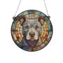 Staffie Grey Stained Glass Effect Suncatcher, thumbnail 2 of 3