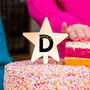 Personalised Floral Inital Star Cake Topper, thumbnail 1 of 7