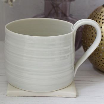 Hand Thrown Porcelain Straight Sided Mug, 2 of 7
