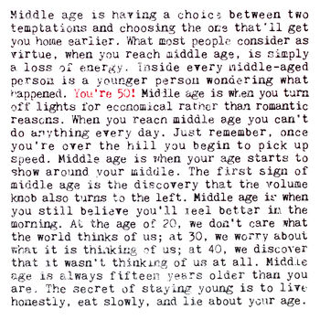 50th Birthday Gift, Being 50 Quotes Print, 3 of 9