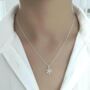 Sterling Silver Christmas Snowflake Charm Necklace, thumbnail 3 of 8