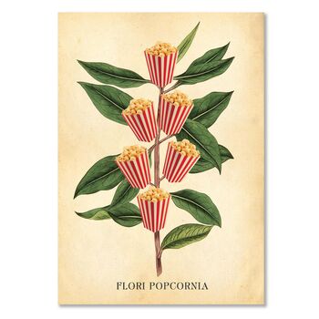 Popcorn Movie Poster Botanical Print, 2 of 11