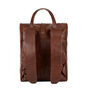 Vintage Style Brown Roll Top Backpack For Laptop, thumbnail 2 of 11