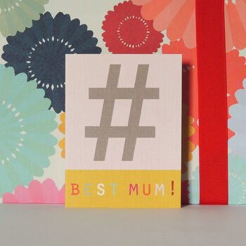 Mini Hashtag Best Mum Card, 3 of 5