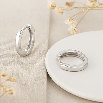 Sterling Silver Hinged Huggie Hoop Earrings – 20mm, 2 of 6