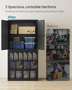 Steel Storage Cabinet Lockable File Cabinet, 9 of 11