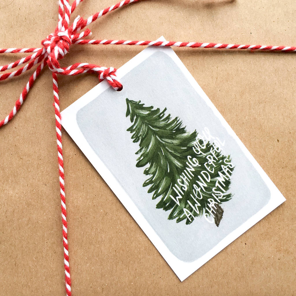 Wonderful Christmas Tree Gift Tags By Love One Another