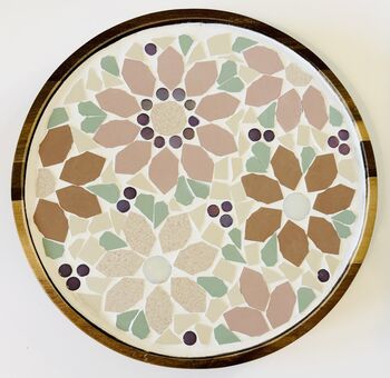 Floral Mosaic Placemat Plantstand Or Dish, 9 of 12