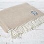 Personalised Neutral Beige Merino Wool Throw Collection, thumbnail 3 of 8