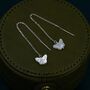 Mother Of Pearl Butterfly Ear Threaders, thumbnail 5 of 10