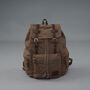 Canvas Backpack Rucksack With Leather Trims, thumbnail 10 of 10