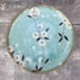 Turquoise Sakura / Cherry Blossom Flower Patterned Plate, 19.5cm, thumbnail 2 of 3