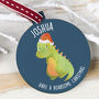 Personalised Baby T Rex Dinosaur Bauble, thumbnail 1 of 6