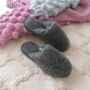 Grey Wool Mule Slippers, thumbnail 2 of 10