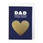 Gold Heart Scratch Reveal Gift A6 Funny Father's Day Birthday Card For Dad, thumbnail 4 of 5