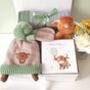 Highland Cow Winter Baby Gift Hamper, thumbnail 1 of 12