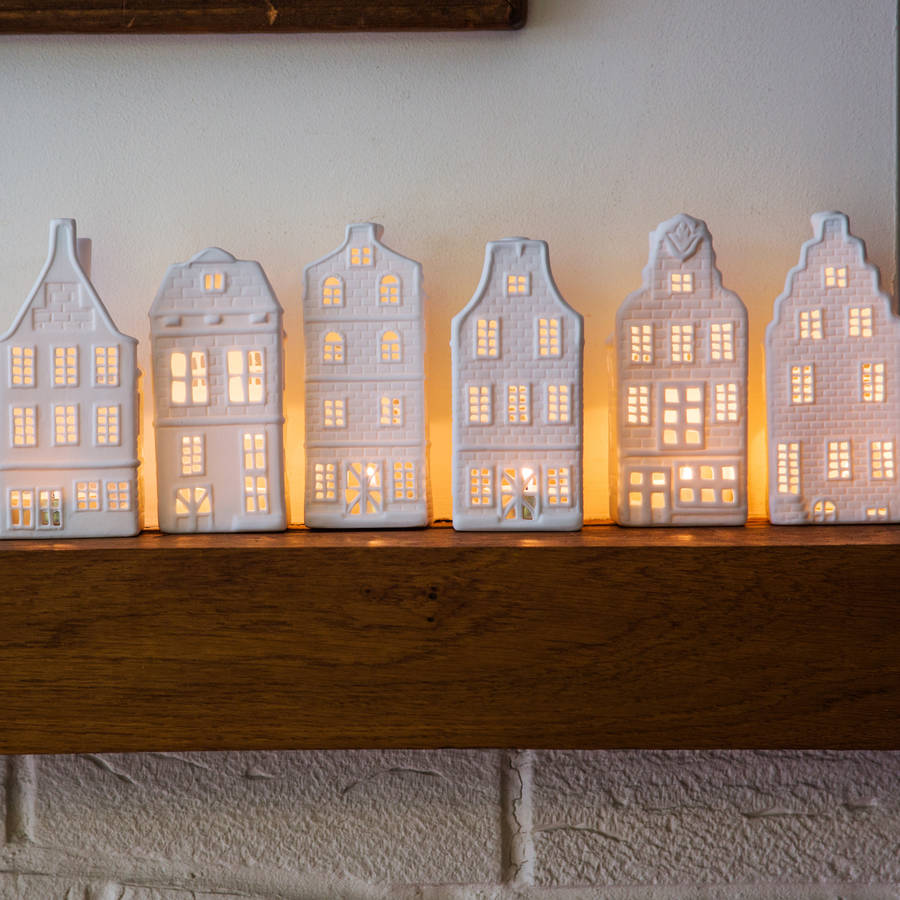 Porcelain Canal House Tea Lights, Six Designs, 1 of 12