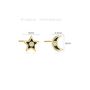 Gold Plated Colourful Star And Moon Stud Earrings, thumbnail 4 of 7