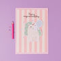 Personalised Unicorn Birthday Card With Stickers, thumbnail 5 of 8