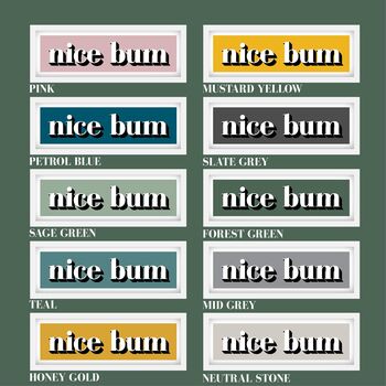 Nice Bum Framed Typography Print, 11 of 12