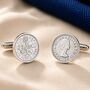 Luxury 60th Birthday Sixpence Cufflinks, thumbnail 3 of 9