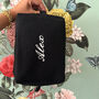 Personalised Black Monogrammed Waffle Wash Bag, thumbnail 2 of 7