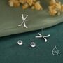 Sterling Silver Hocky Stick Stud Earrings, thumbnail 2 of 12