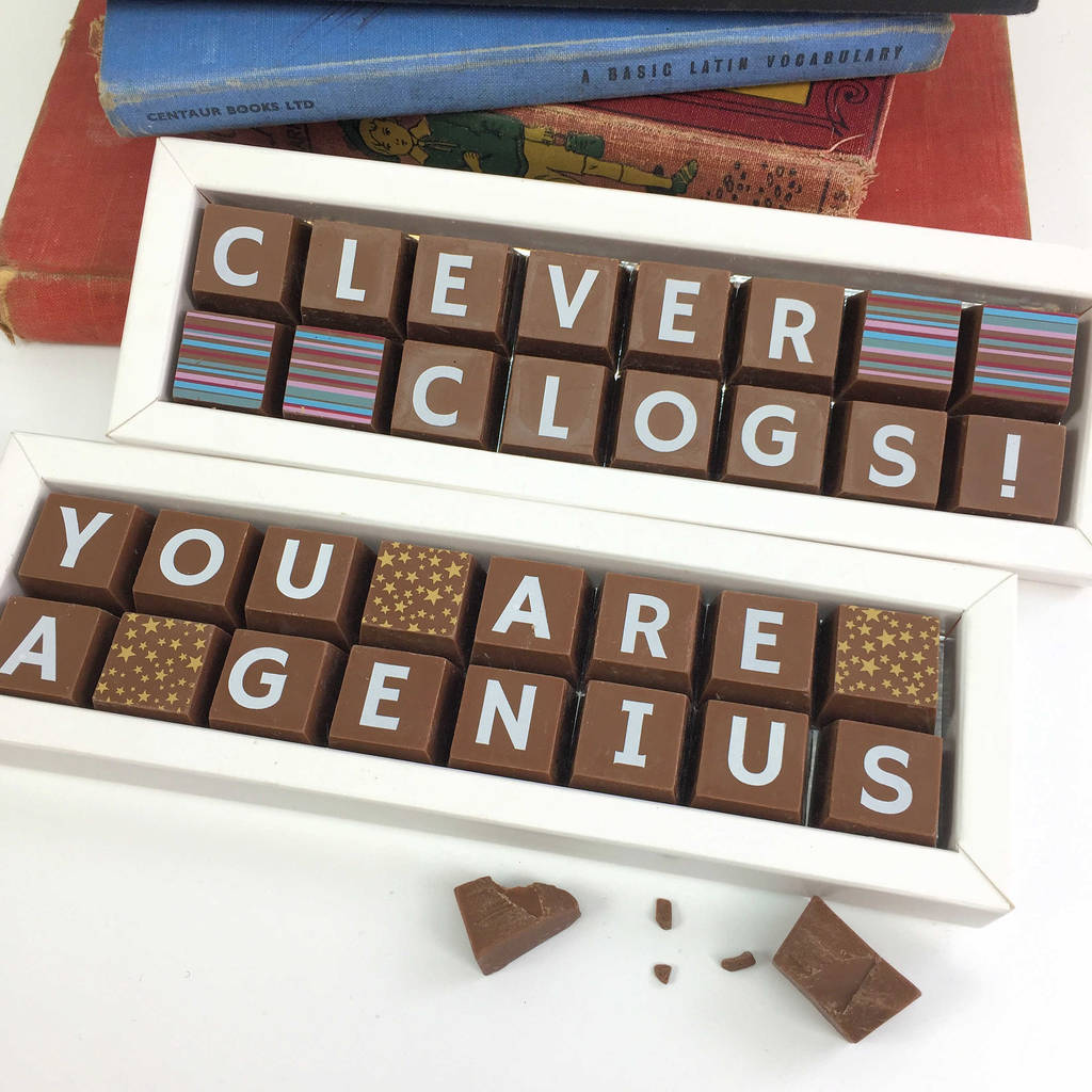 Personalised Clever Clogs Genius Chocolate Gift, 1 of 4