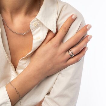 Large Chain Ring Sterling Silver, 2 of 12