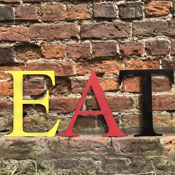 Coloured Metal Letters Sign A To Z Home Or Garden, 6 of 12