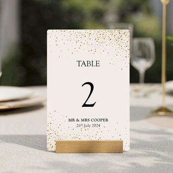 Confetti Personalised Wedding Table Numbers, 3 of 6
