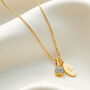 Real Semi Precious Birthstone Necklace With Diamonds, thumbnail 1 of 12