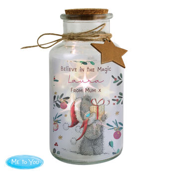 Personalised Me To You Cosy Winter LED Jar – Christmas Ornament, 5 of 5