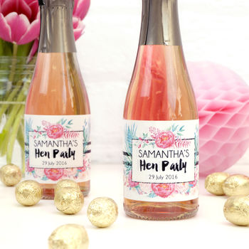 Personalised Floral Hen Party Bottle Labels, 5 of 7