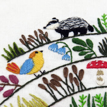 Round And Round The Woodland Hand Embroidery Kit, 4 of 12