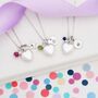 Personalised Silver Heart Locket Birthstone Necklace, thumbnail 9 of 13