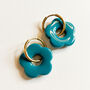 Statement Flower Hoop Earrings, thumbnail 5 of 6
