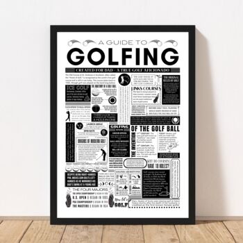Golf Facts Print – Personalised Wall Art For Golfers, 3 of 10