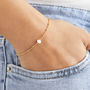 Pearl Necklace And Bracelet On Satellite Chain Set, thumbnail 5 of 8