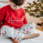 Santa's Little Helper Jumper Children's Personalised Christmas Jumper, thumbnail 2 of 11