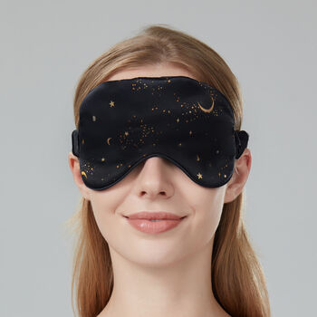Mulberry Silk Sleep Mask Gift Box Star And Moon Luxury, 2 of 6
