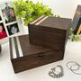 Wooden Cufflink And Watch Box With Copper Message, thumbnail 4 of 9