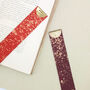 Personalised Festive Keepsake Leather Bookmark, thumbnail 1 of 6